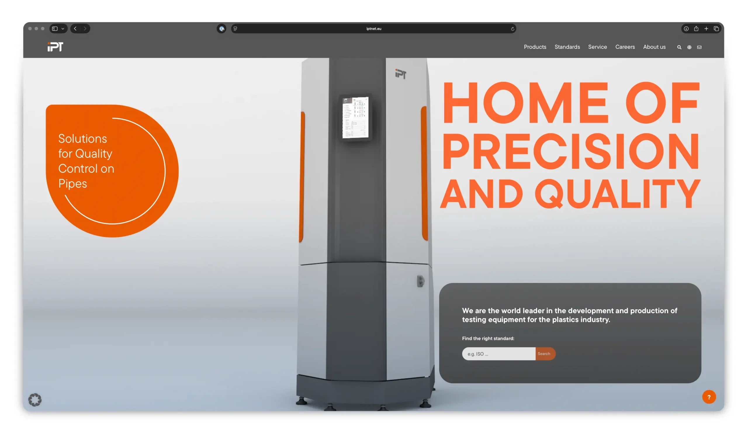 IPT Institut für Prüftechnik Website Homepage/Startseite