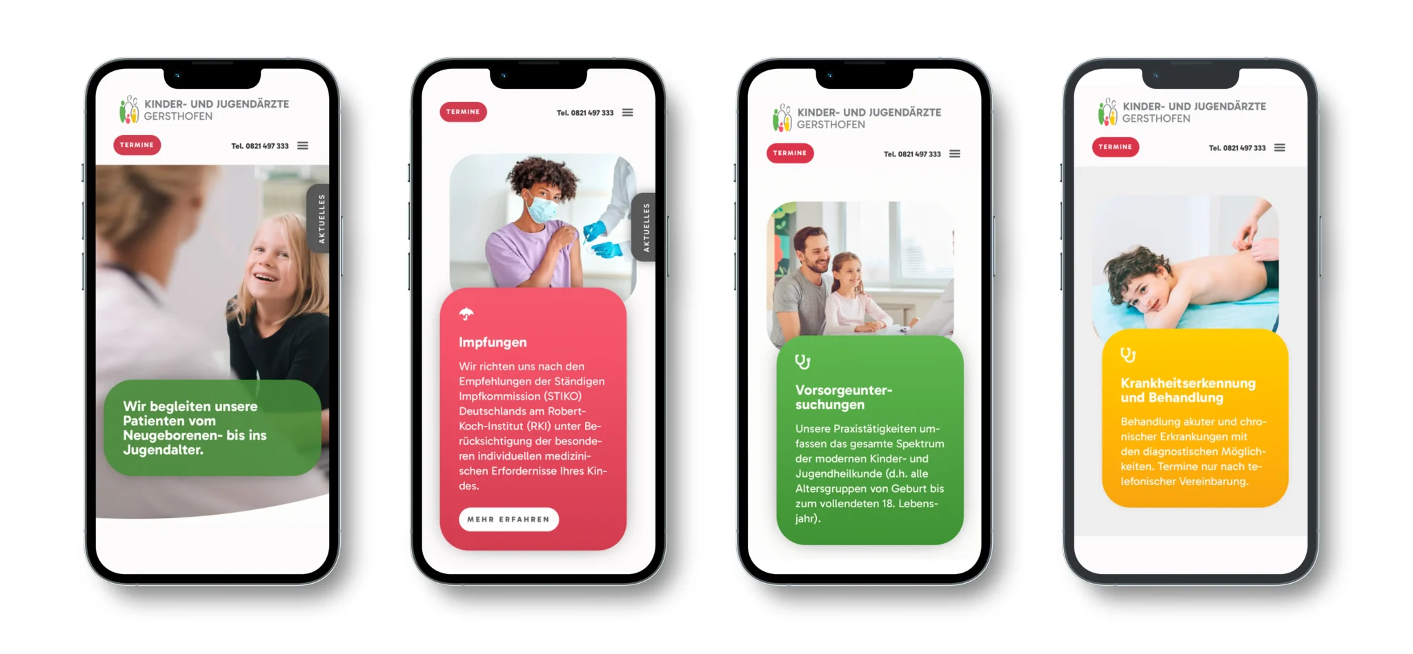 UI/UX-Design Mobile f&uuml;r Kinderarztpraxis