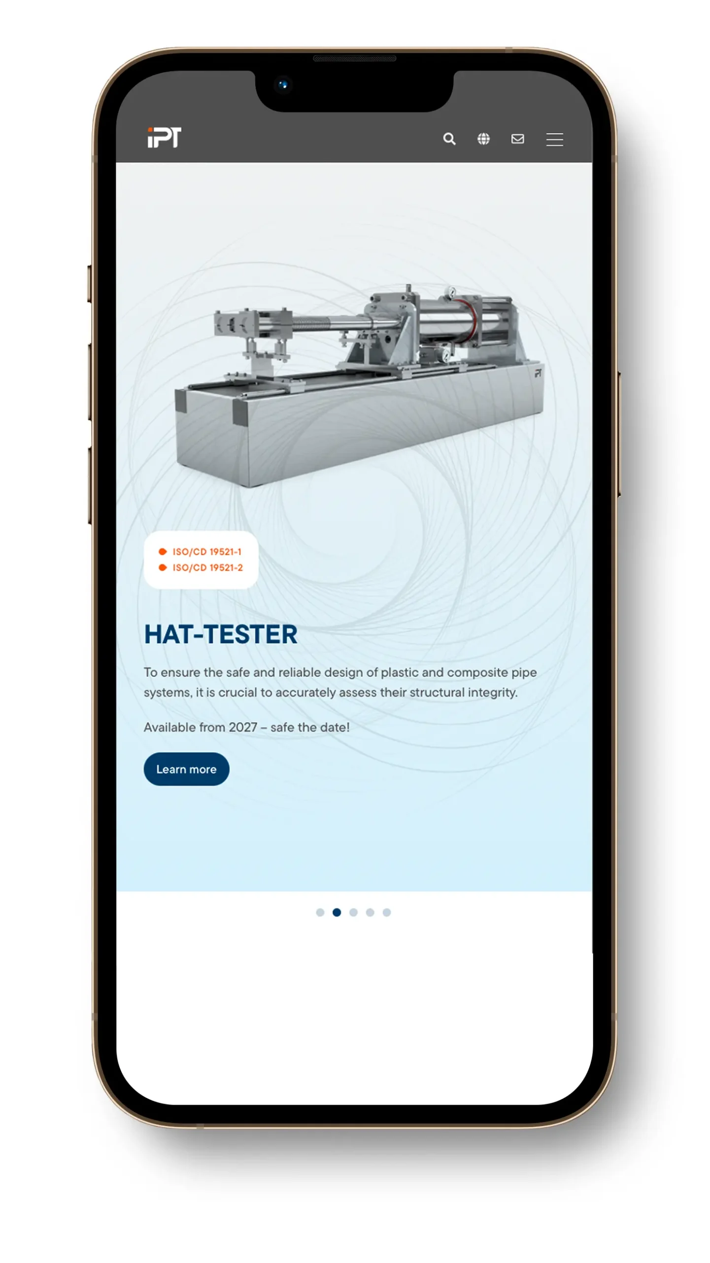 Website IPT Mobile UX Design Variante D