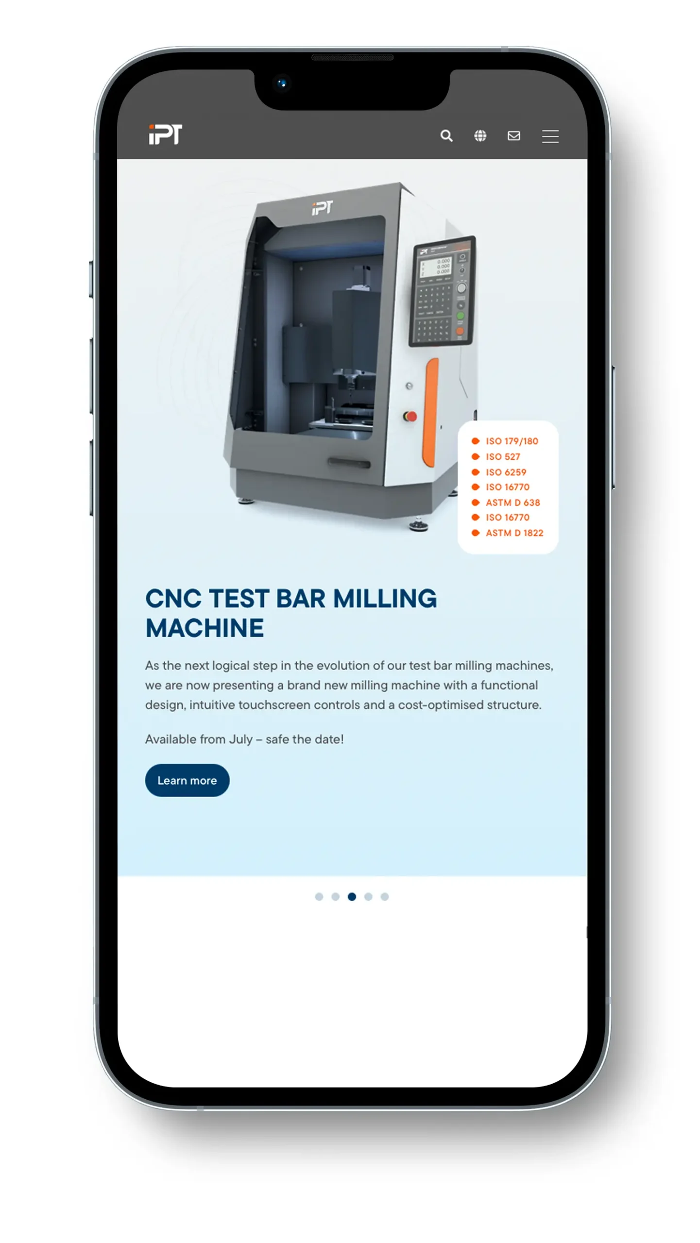 Website IPT Mobile UX Design Variante C