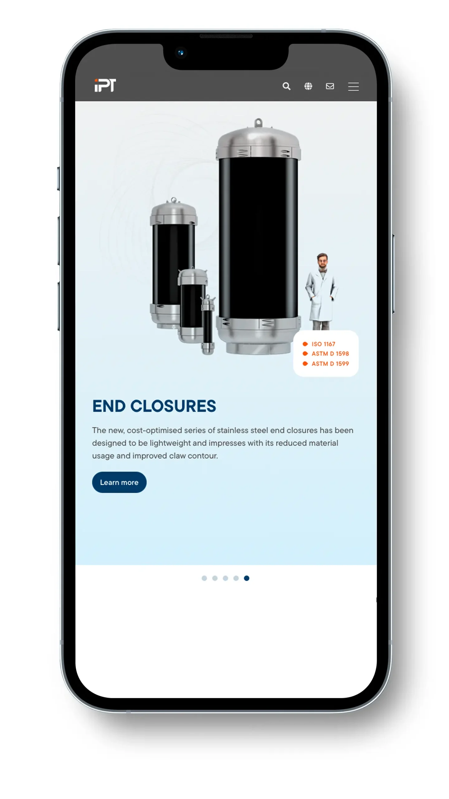 Website IPT Mobile UX Design Variante B