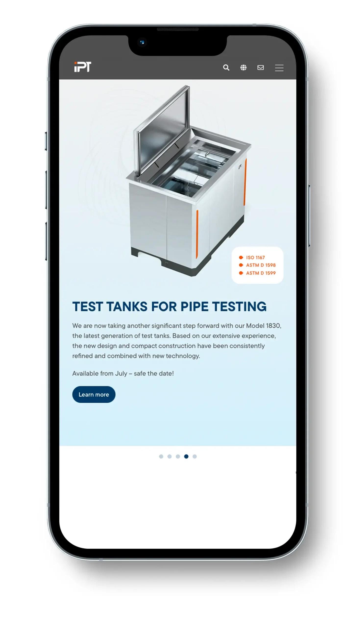 Website IPT Mobile UX Design Variante A