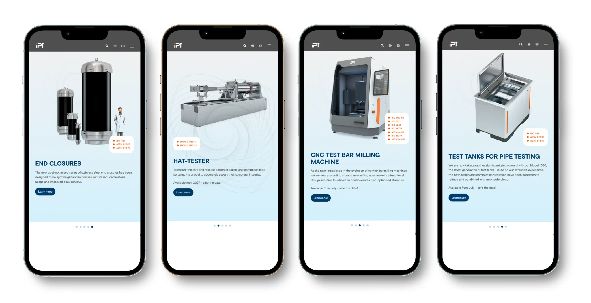 IPT Website neues UX/UiDesign